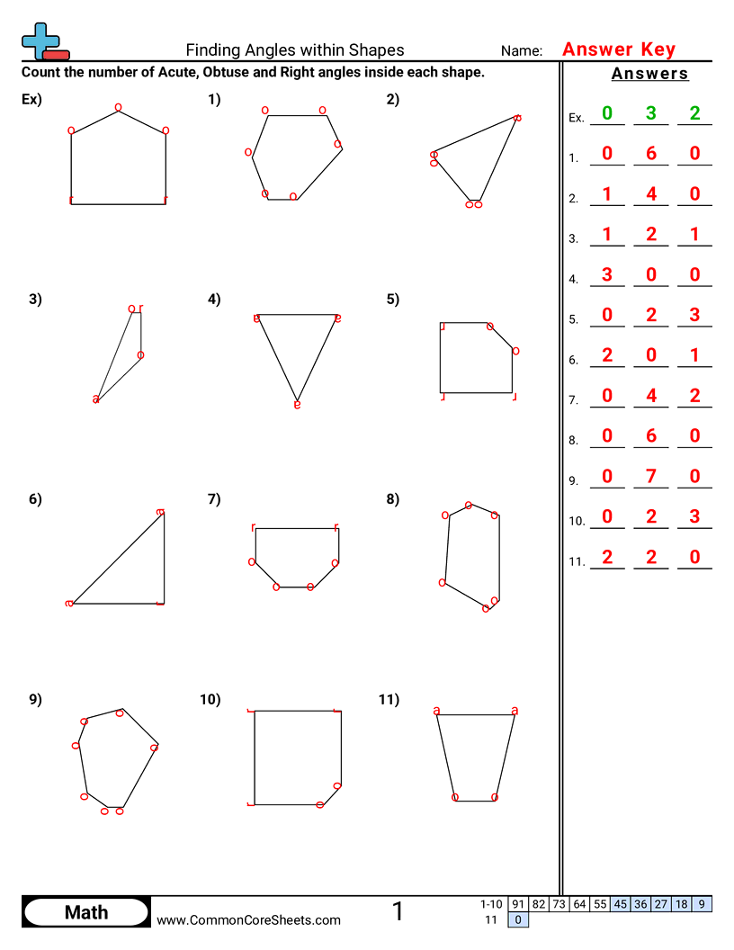 Angles Worksheets - determining-angles-in-shapes worksheet