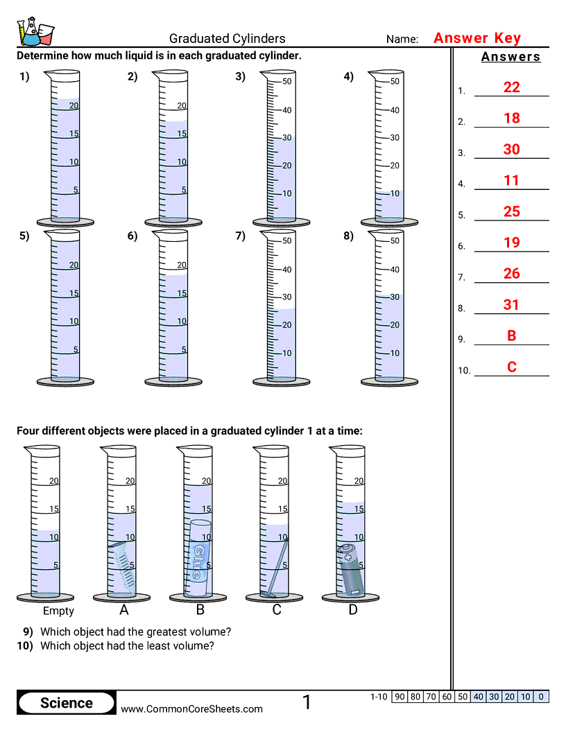 Volume Worksheets - 11556 worksheet