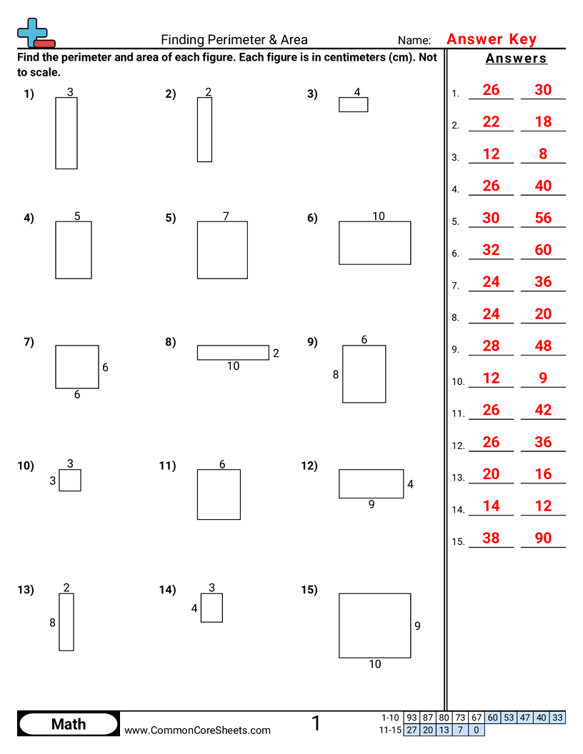 Area & Perimeter Worksheets - quadrilaterals-area-and-perimeter worksheet
