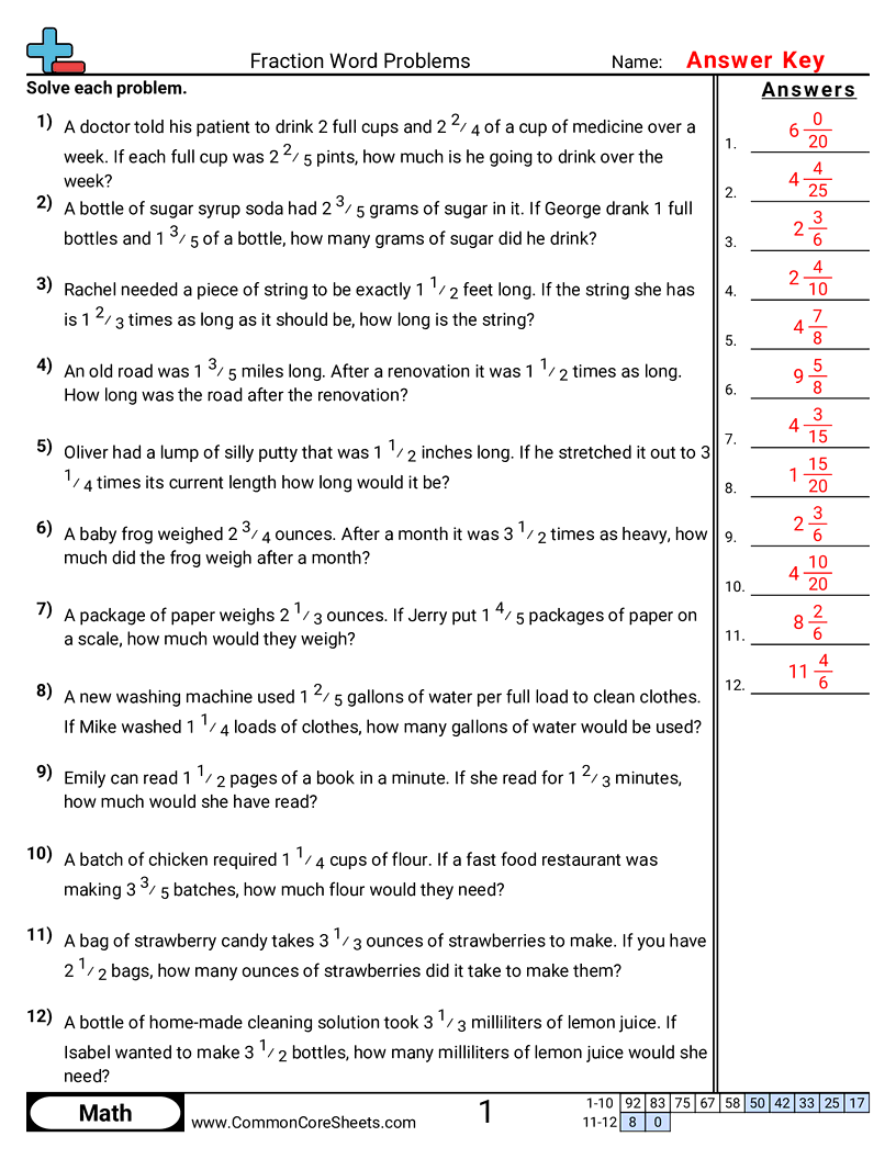 Fraction Worksheets - multiplying-fractions worksheet
