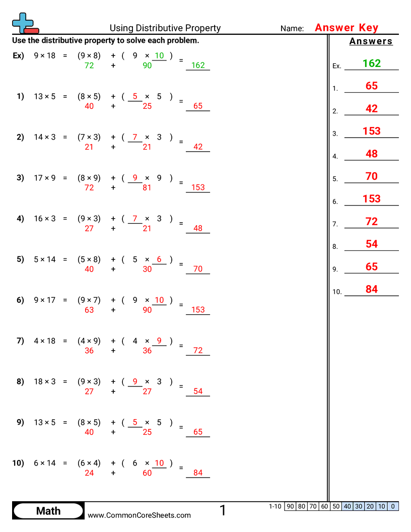 Properties Worksheets - using-the-distributive-property worksheet