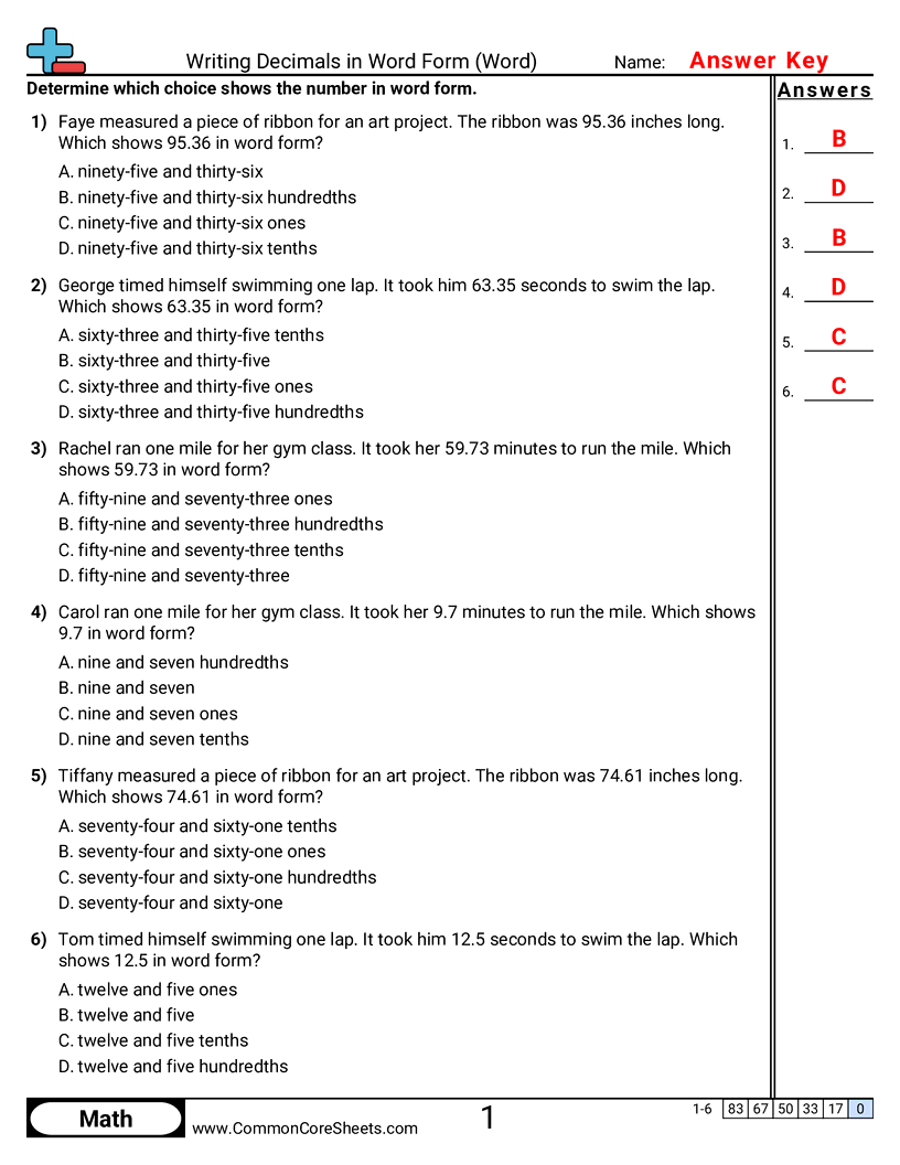 Related worksheet