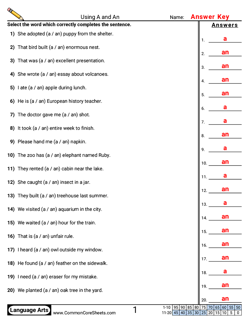 Related worksheet