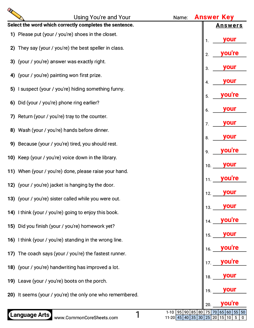 Related worksheet