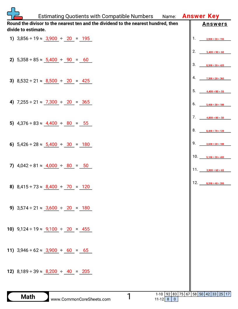 Related worksheet