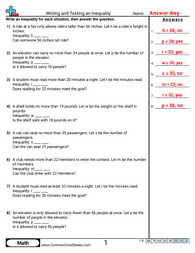 Related worksheet
