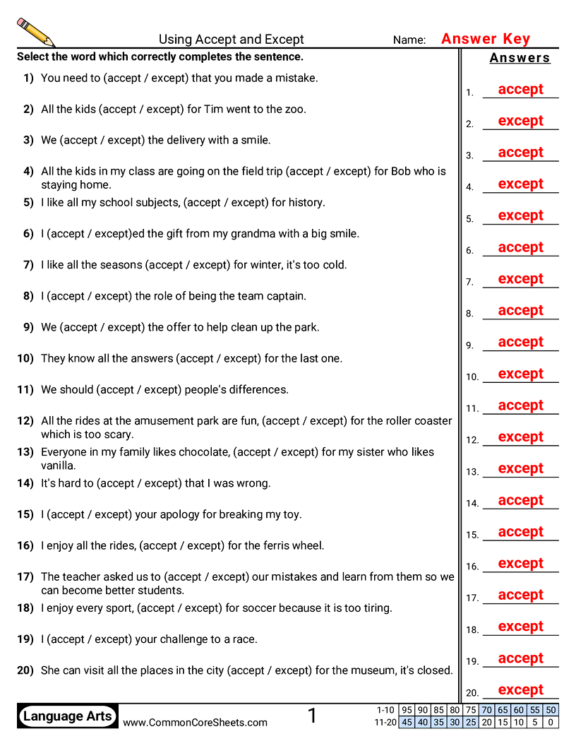 Related worksheet