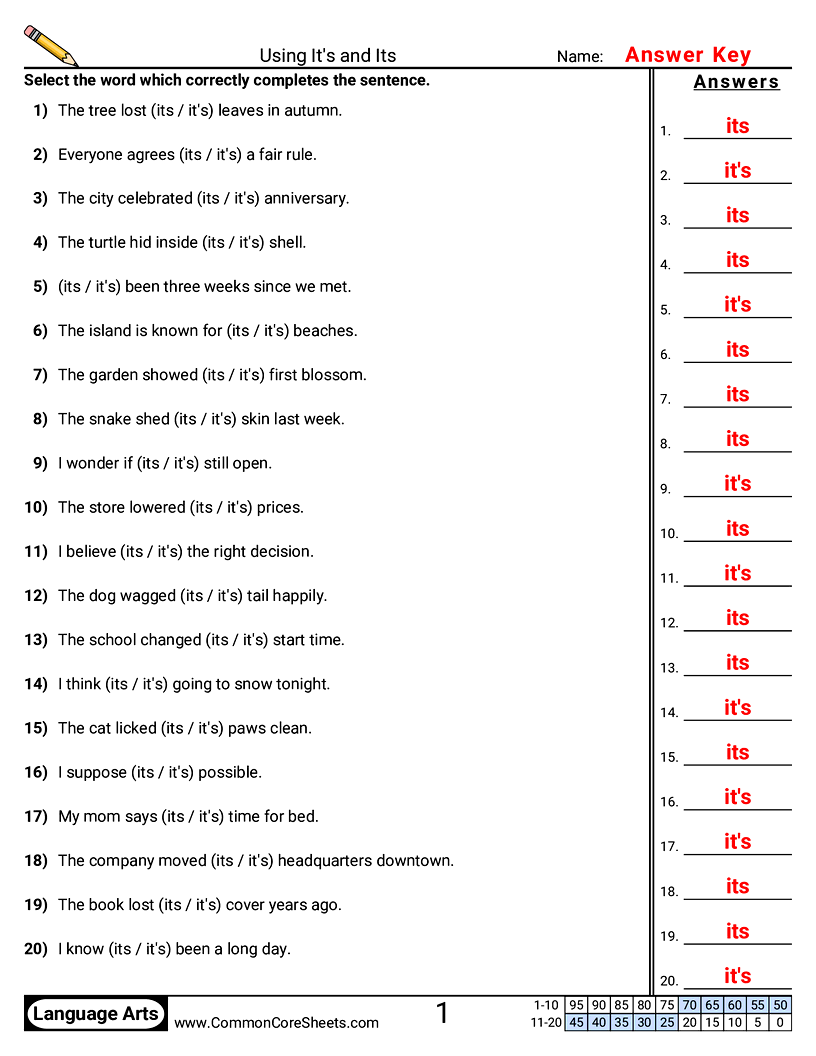 Related worksheet