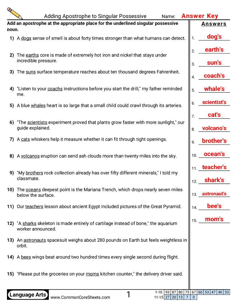 Related worksheet