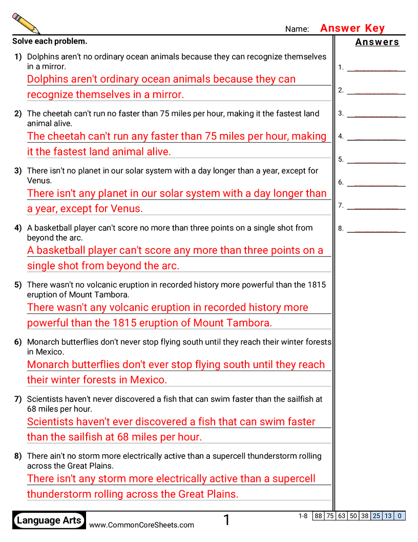 Related worksheet