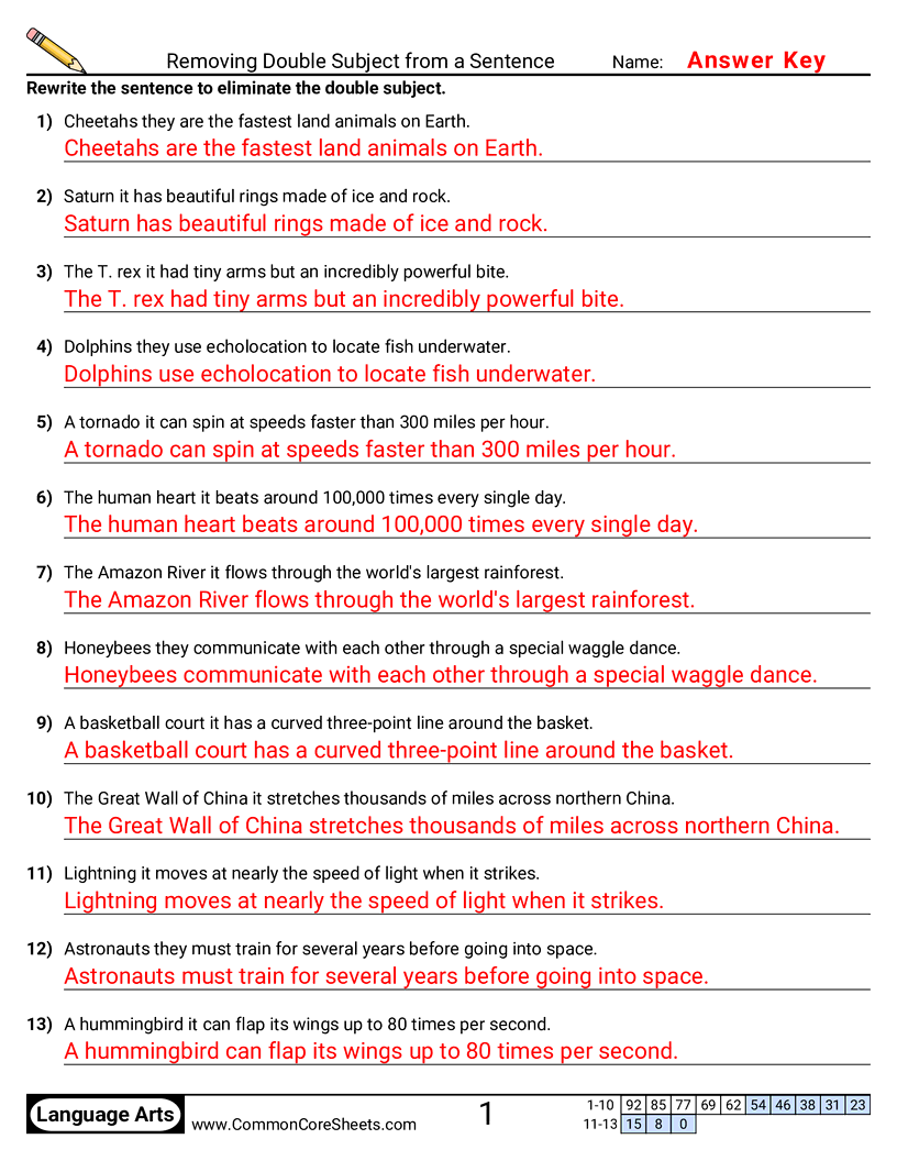 Related worksheet