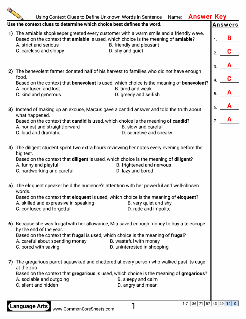 Related worksheet
