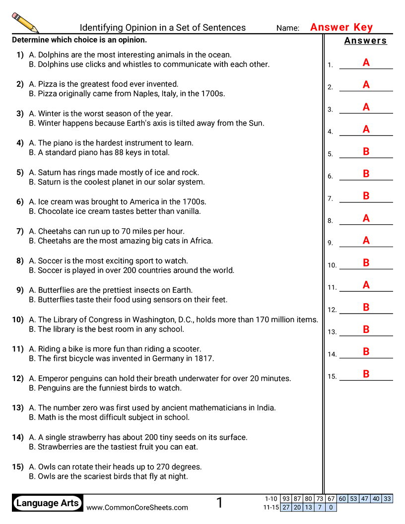 Related worksheet