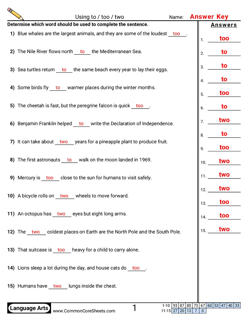 Related worksheet