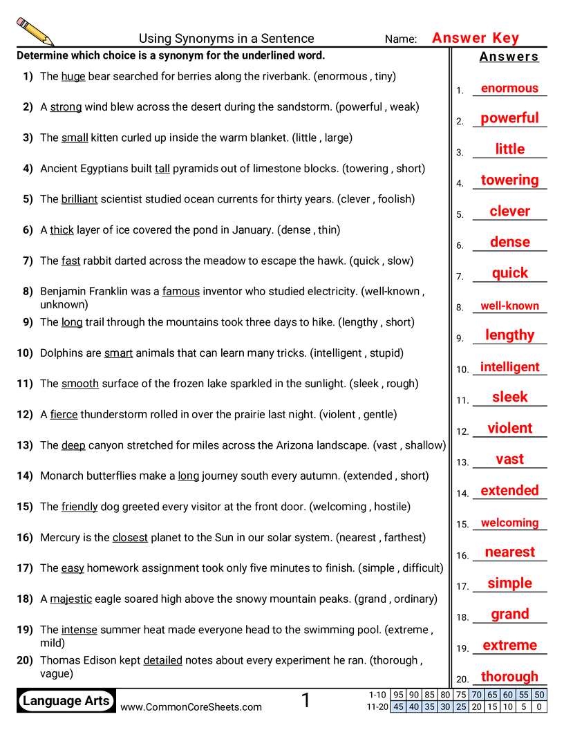 Related worksheet