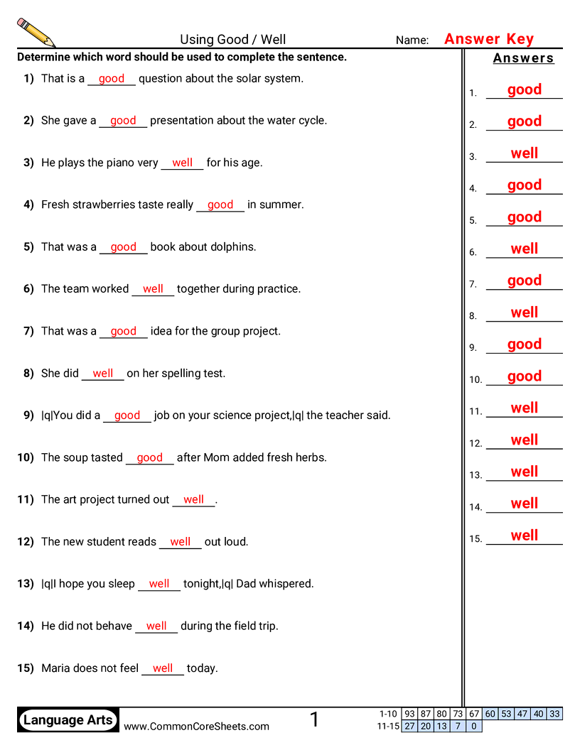 Related worksheet