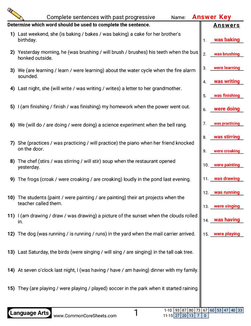 Related worksheet