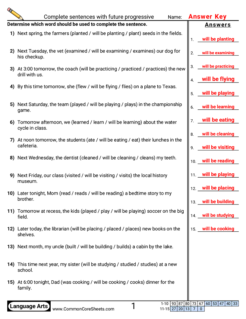 Related worksheet