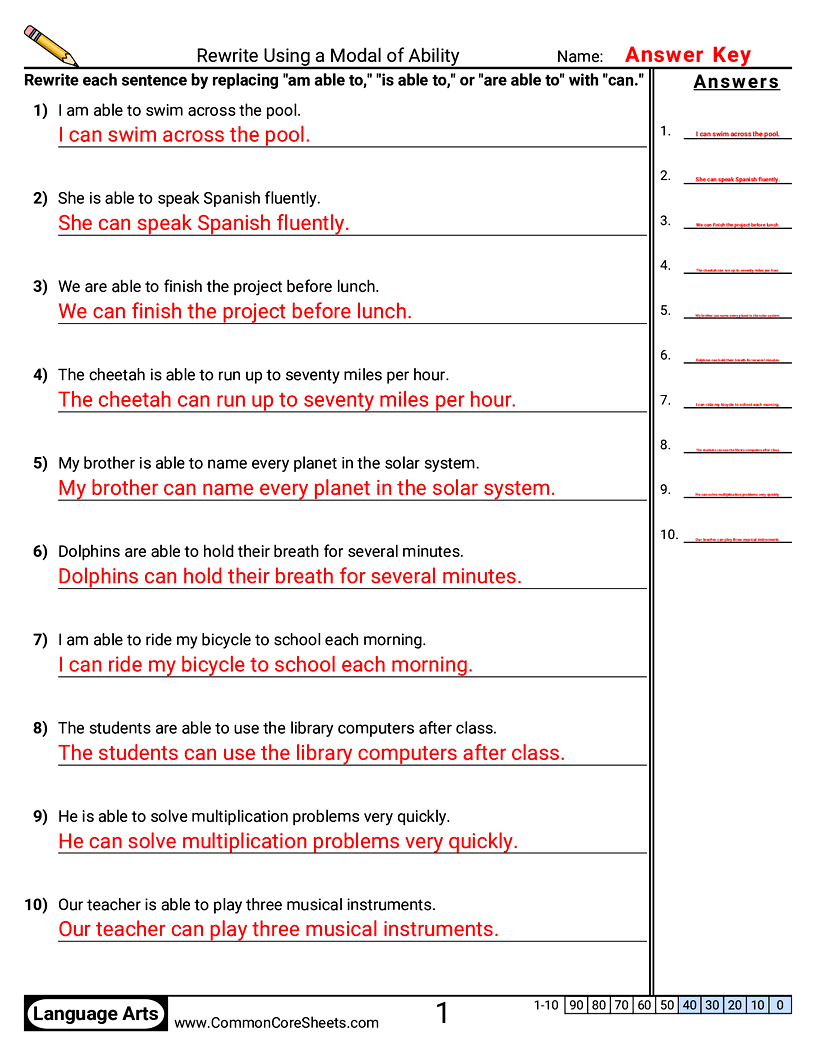 Related worksheet