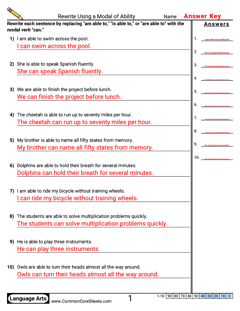 Related worksheet