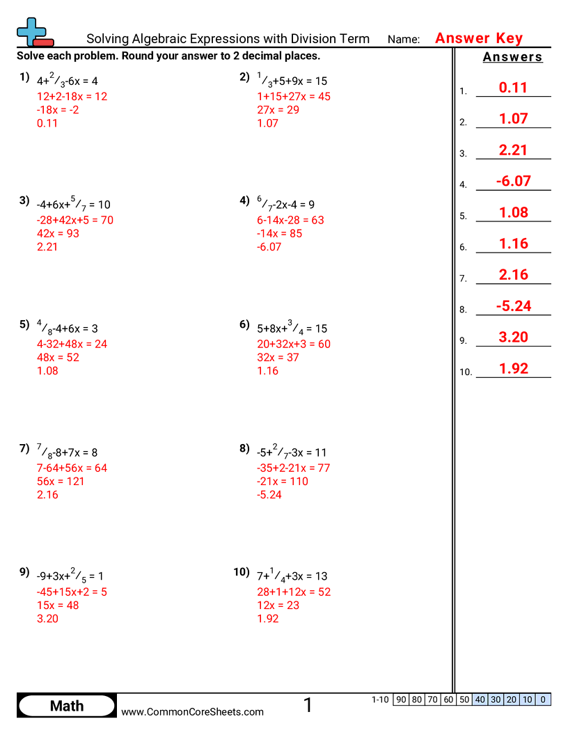 Related worksheet